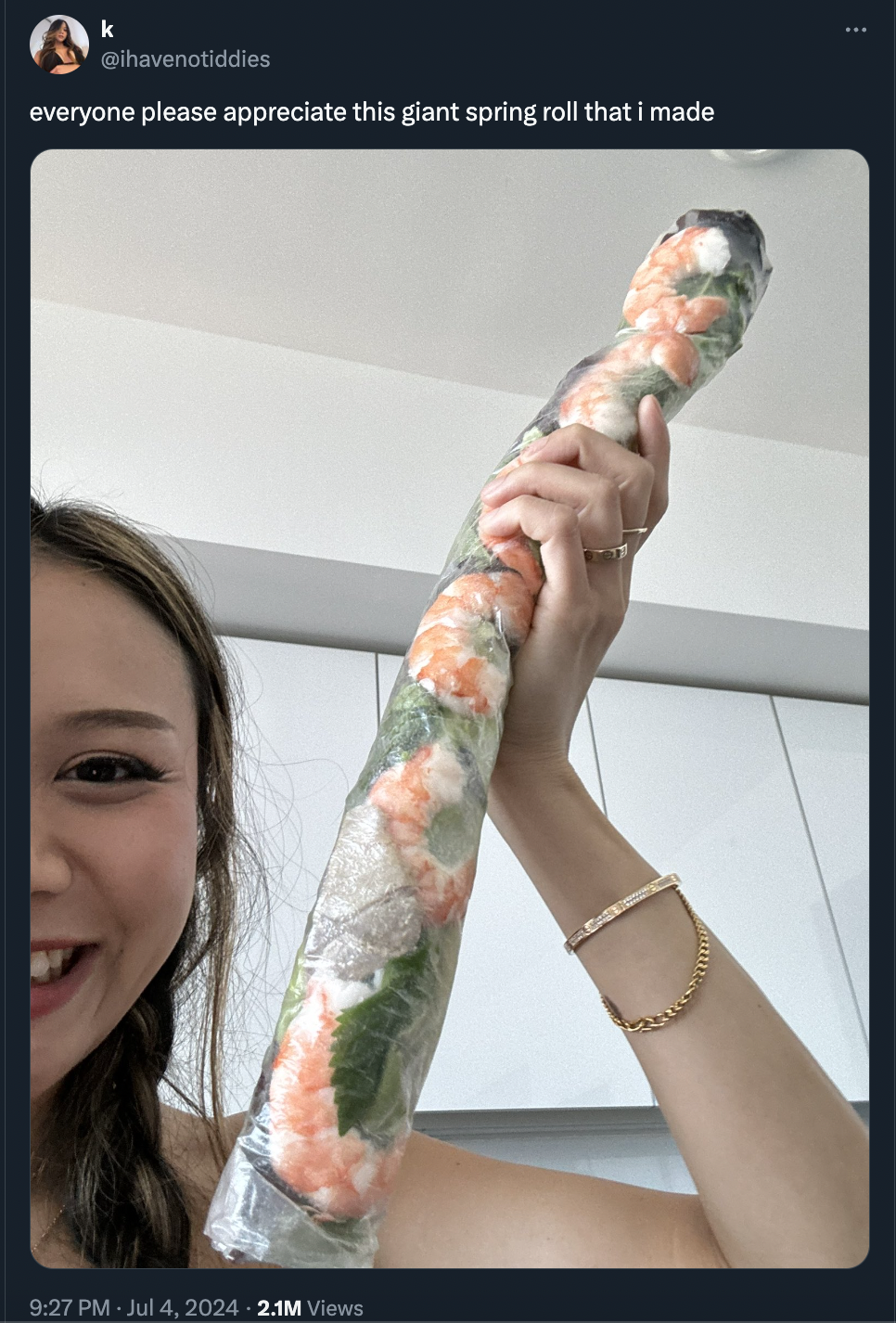 baguette - everyone please appreciate this giant spring roll that i made 2.1M Views